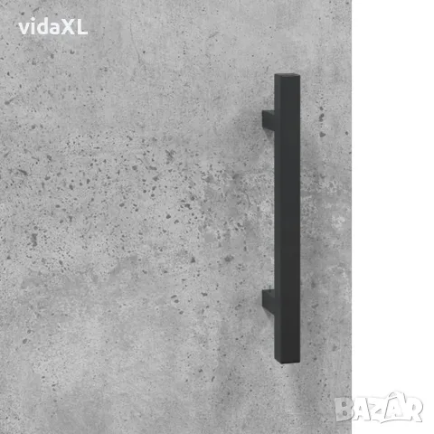 vidaXL Висок шкаф, бетонно сив, 69,5x34x180 см, инженерно дърво, снимка 10 - Бюфети - 56146774