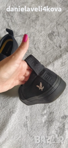 Мъжки черни кецове Lyle & Scott Duncan, снимка 4 - Маратонки - 52446381