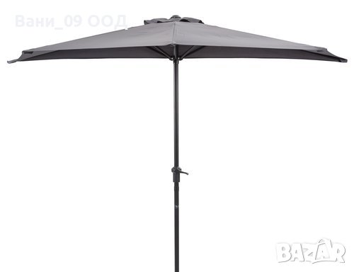 Балконски чадър в сив цвят , снимка 3 - Градински мебели, декорация  - 44376052
