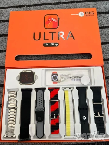 Смарт часовник 7 в 1 Ultra 2.01, снимка 5 - Мъжки - 50465861