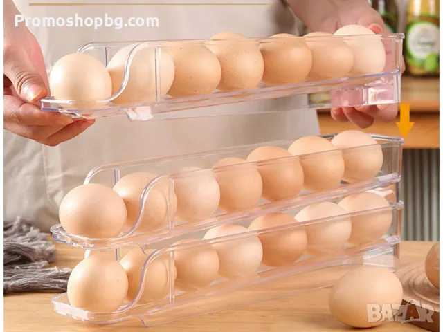 Органайзер/ кутия/ контейнер за яйца, 2 бр в комплект, снимка 3 - Аксесоари за кухня - 48145327