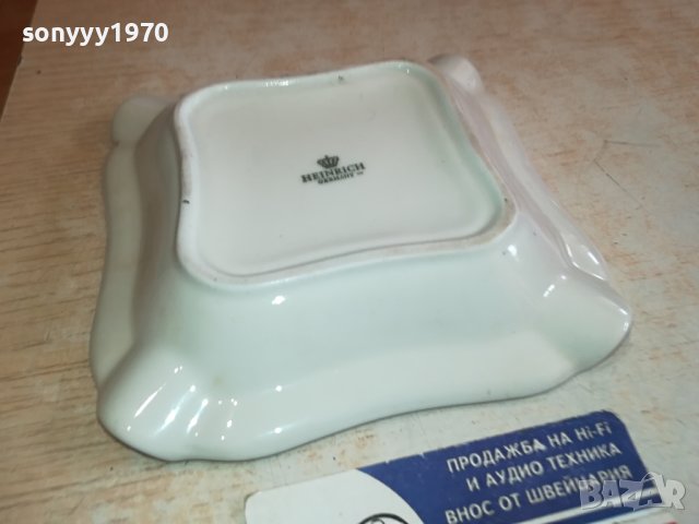 HEINRICH GERMANY-14Х14СМ ПЕПЕЛНИК ОТ ГЕРМАНИЯ 2102241553, снимка 10 - Антикварни и старинни предмети - 44401489