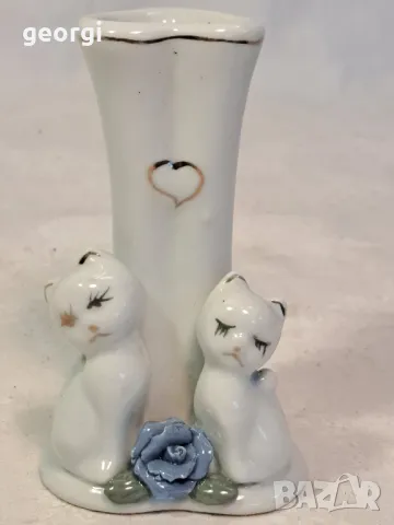 мини порцеланова ваза с котета 19/5, снимка 2 - Вази - 49266958
