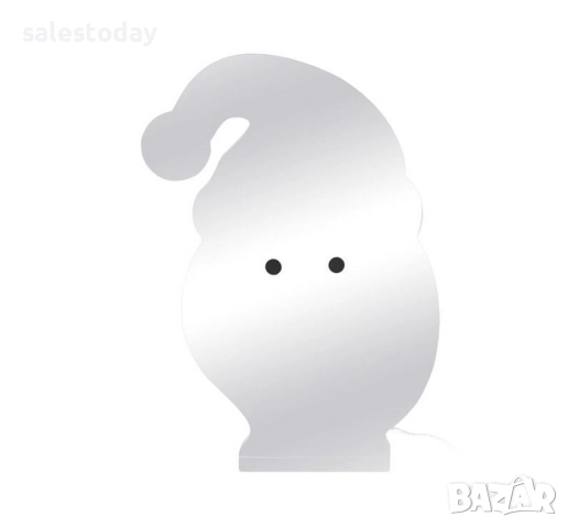 Светещ Дядо Коледа, LED огледало, 24см, снимка 2 - Декорация за дома - 52387401