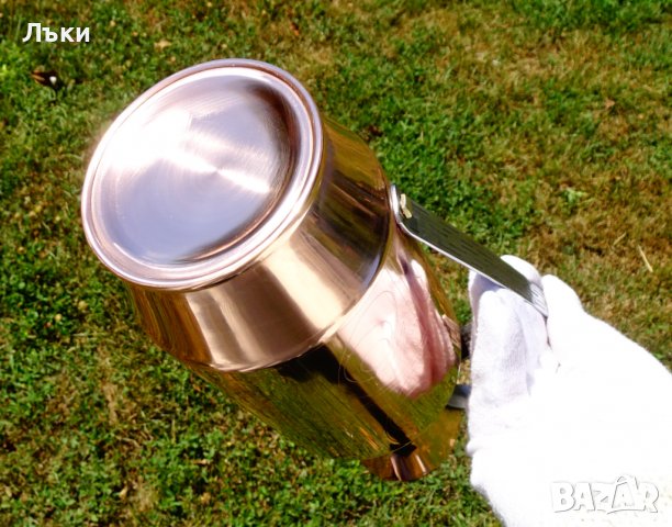 Медна кана за вино 2 литра,чиста червена мед,безшевна. , снимка 5 - Антикварни и старинни предмети - 37470218