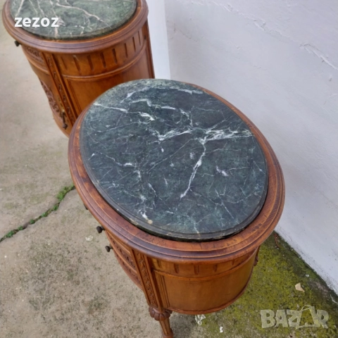 Антикварни шкафчета с мрамор, снимка 6 - Шкафове - 52581634