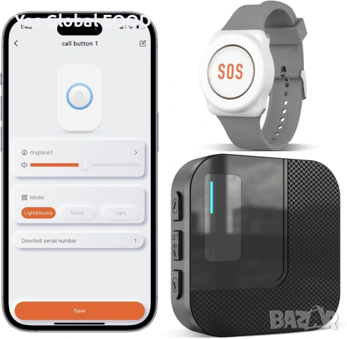 SOS бутон DAYTECH WiFi Tuya за възрастни с гривна