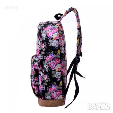 ЧЕРНА РАНИЦА НА РОЗИ, снимка 4 - Раници - 31525341