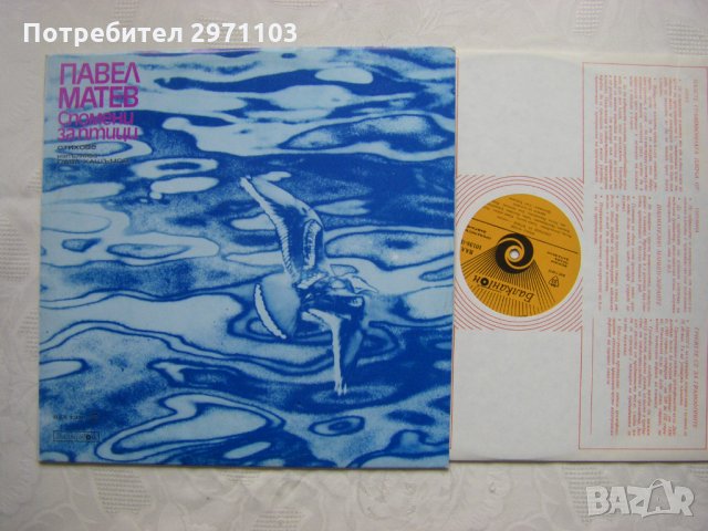 ВАА 10138 - Павел Матев. Спомени за птици - стихове. Изпълнява Сава Хашъмов, снимка 2 - Грамофонни плочи - 35151793
