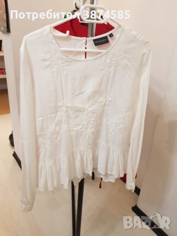 Бяла риза с бродерия, снимка 1 - Ризи - 42662514