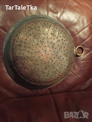 Бакър меден съд гевгир с печат на майстора, снимка 4 - Антикварни и старинни предмети - 51922385