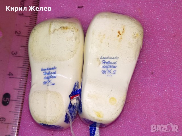 МИНИАТЮРНИ ХОЛАНДСКИ ПОРЦЕЛАНОВИ ОБУВЧИЦИ САБО РЪЧНА ИЗРАБОТКА МАРКИРОВКА СУВЕНИР НИДЕРЛАНДИЯ 12241, снимка 11 - Колекции - 44184689