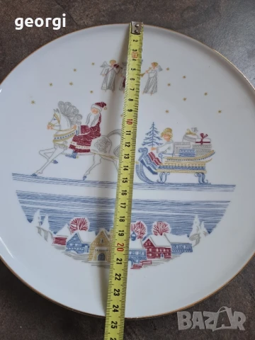 немска коледна порцеланова чиния     8/4, снимка 6 - Декорация за дома - 50996256