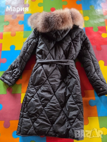 Зимна парка с естествен косъм, снимка 2 - Палта, манта - 52366863