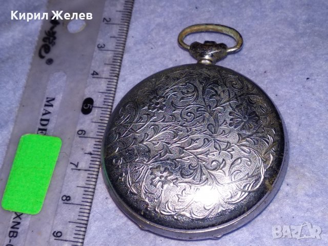 СТАРА КРАСИВА ОРНАМЕНТИРАНА СРЕБРИСТА КАСА за ДЖОБЕН ЧАСОВНИК / ПРАЗНА е! 36669, снимка 6 - Антикварни и старинни предмети - 40060240