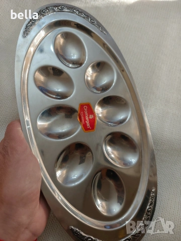 Винтидж плато за яйца WMF Cromargan Germany, снимка 7 - Други - 54305196