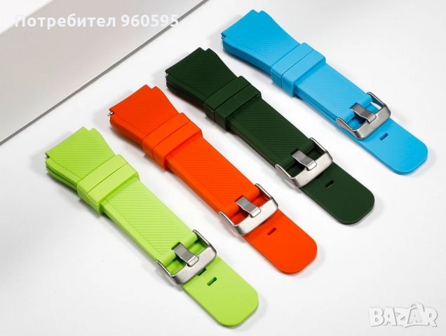 Силиконови каишки 22мм за Samsung Gear S3/Huawei Watch GT2 46мм, снимка 2 - Каишки за часовници - 30463118