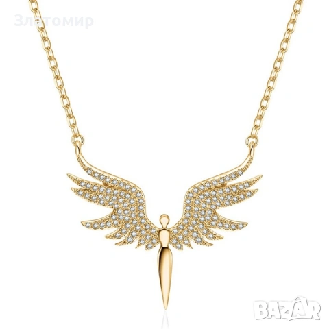 Нежно дамско колие с висулка феникс с камъни , снимка 5 - Колиета, медальони, синджири - 53135764