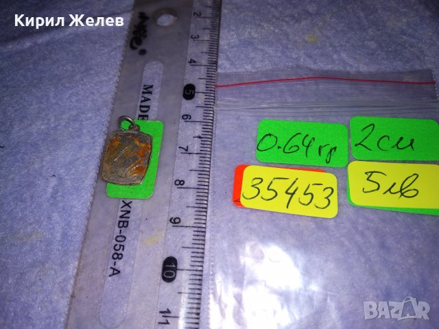 СТАРИНЕН НЕЖЕН АРТ НУВО СРЕБЪРЕН ПЕНДАНТ РЪЧНО ГРАВИРАН ВИСОКА ПРОБА СРЕБРО 35453, снимка 7 - Антикварни и старинни предмети - 39374023