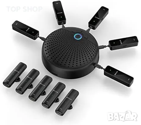 Нов Безжичен конферентен високоговорител/5 приемника Микрофон/USB-C/Онлайн срещи