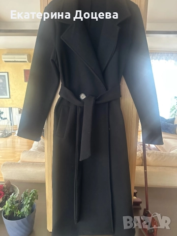 Черно палто Рефлекс, снимка 4 - Палта, манта - 52787861
