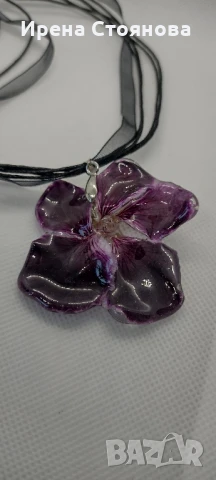 Колие с естествен цвят на Налба. Дължината е максимално 23 см, цвета е с размери 5,5/5 см. , снимка 9 - Колиета, медальони, синджири - 51090496