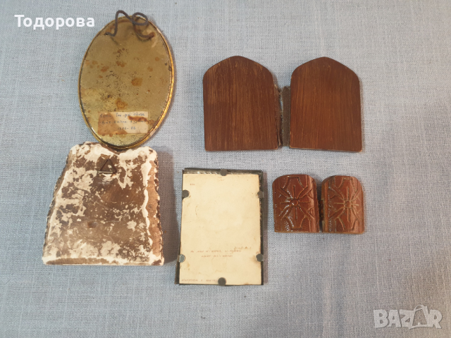 Лот 7- стари домашни икони -  5 броя, снимка 8 - Антикварни и старинни предмети - 44629907