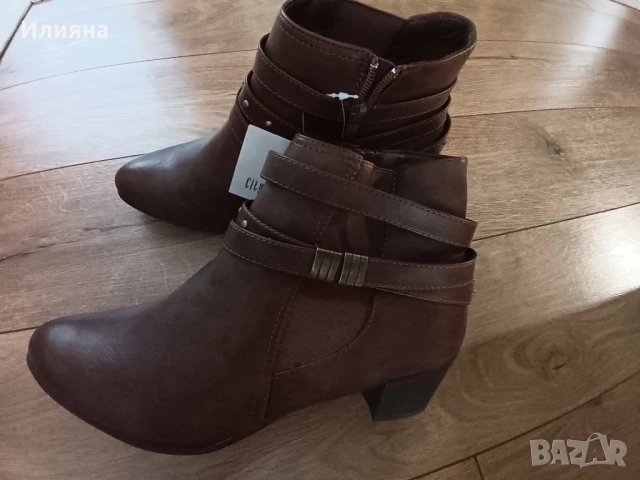 дамски боти кафяви цвят, 39 номер, снимка 2 - Дамски боти - 51313752