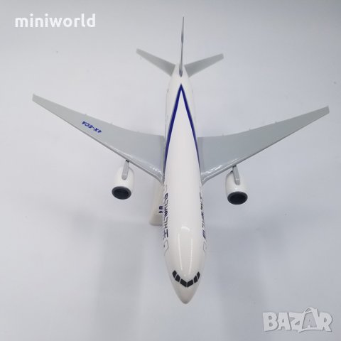 самолет Boeing 777-200 EL AL Israel Airlines 4X-ECC Pacmin - мащаб 1:100 (32 см.) пластмасов модел, снимка 4 - Колекции - 32110733