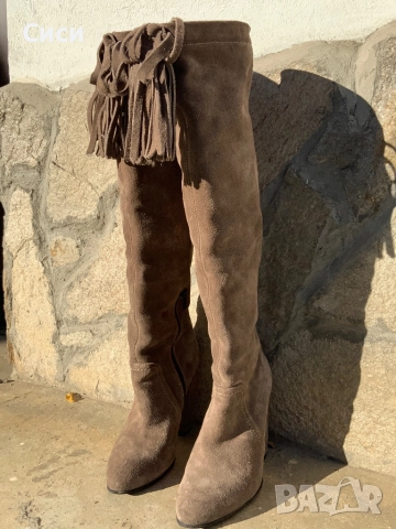 Дамски ботуши DARIS,естествен велур, снимка 2 - Дамски ботуши - 52178748