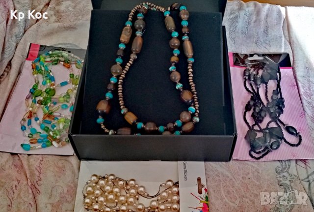 Дълъг дамски гердан в пъстри цветове, снимка 2 - Колиета, медальони, синджири - 39411701