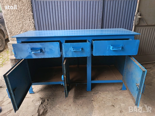 Работна маса с метален плот , снимка 6 - Други машини и части - 54277115