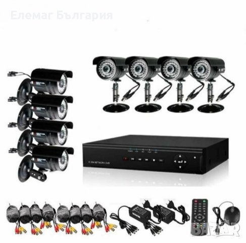 Комплект 8 броя камери видеонаблюдение FULL HD, снимка 2 - Комплекти за видеонаблюдение - 39810757