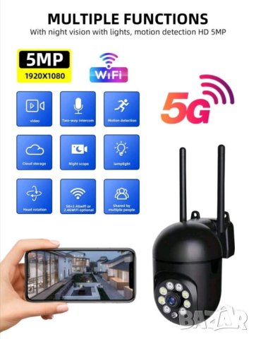 HD Камера за видеонаблюдение 5MP с нощно заснемане 