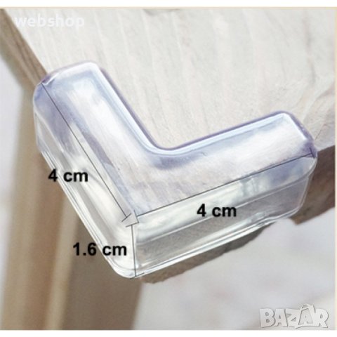 ОБЕЗОПАСИТЕЛ ЗА ШКАФ ПРОЗРАЧЕН ТИП L 4 БРОЯ , СИЛИКОНОВИ, снимка 1