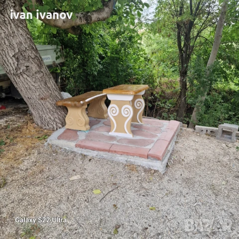 Маса и Пеики Циментови , снимка 8 - Градински мебели, декорация  - 51183788
