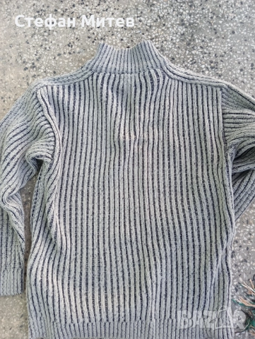 Мъжки пуловер с дълъг ръкав и цип., снимка 4 - Блузи - 52503217