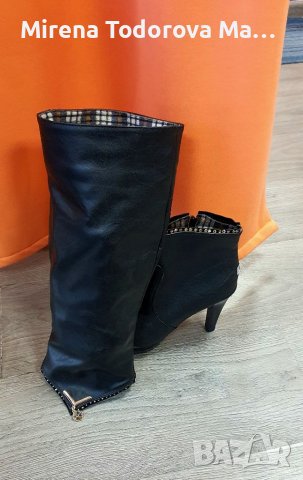Кожен ботуш бота 2 в 1, снимка 2 - Дамски ботуши - 38755030