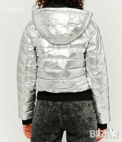 Дамско Сребристо Яке, снимка 2 - Якета - 42751130