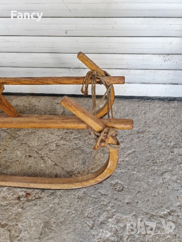 Стара дървена шейна , снимка 3 - Зимни спортове - 51764139