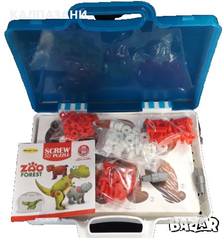 ИГРАЧКА С БАТЕРИИ 661 334 - MAGIC BLOCK - SCREW CREAT AND BUILD - 8 ANIMALS EASY TO PLAY, снимка 3 - Конструктори - 31884856