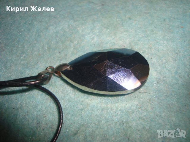 ГОЛЯМ ФАСЕТИРАН ЦВЕТЕН КРИСТАЛЕН АРТ МЕДАЛЬОН КОЛИЕ ФИНО НЕЖНО БИЖУ 4048, снимка 7 - Колиета, медальони, синджири - 35527186