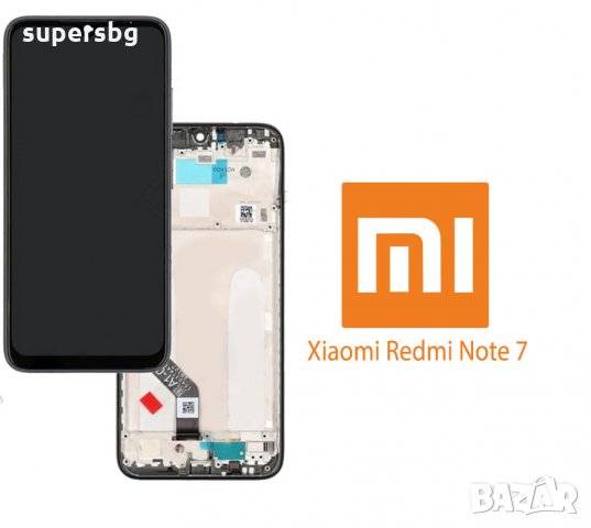 Нов 100% Оригинал LCD Дисплей за Xiaomi Redmi Note 7 2019+ тъч скрийн + рамка Service pack