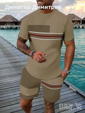 Летни комплекти-тениска и бермуди Размер L 50-25 лв, снимка 4 - Спортни дрехи, екипи - 50157075