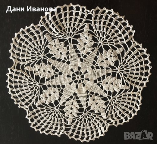 Комплект 4 бр. плетени на една кука карета в кръгла форма, снимка 2 - Покривки за маси - 29849822