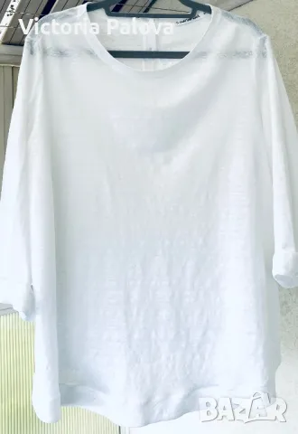 Лукс ленена блуза с копчета на гърба TRANSIT PAR-SUCH, снимка 11 - Блузи с дълъг ръкав и пуловери - 49902516