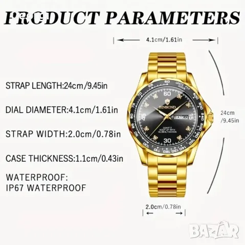 Елегантен, Забележим и Спортен мъжки кварцов часовник Binbond*/Pagani Design - сребрист металик!, снимка 9 - Мъжки - 49564445