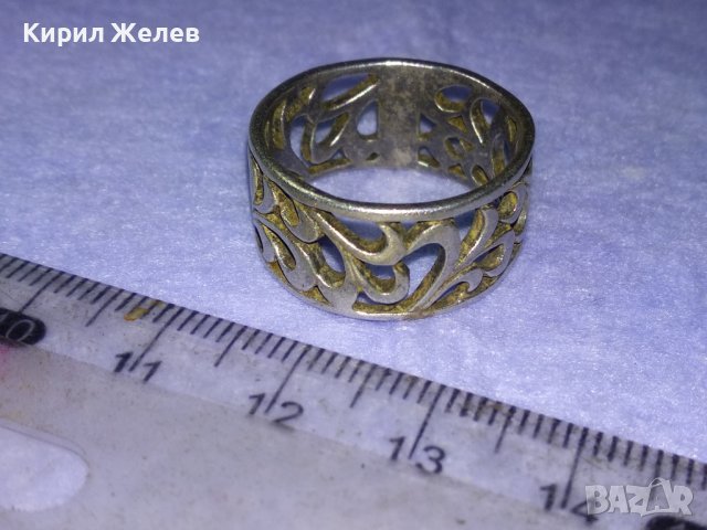 Старинен ФЛОРАЛЕН СРЕБЪРЕН РЕТРО ПРЪСТЕН ВИСОКА ПРОБА СРЕБРО АЖУРНА РЪЧНА МАЙСТОРСКА ИЗРАБОТКА 40621, снимка 8 - Антикварни и старинни предмети - 42644101