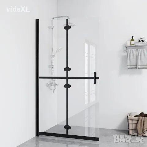 vidaXL Сгъваема стена за душ с прозрачно ESG стъкло, 90x190 см, снимка 2 - Душове - 56146073