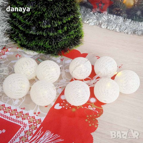 1799 Светещи коледни топки гирлянд за елха декорация, снимка 6 - Декорация за дома - 30710459